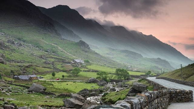 Foggy Welsh valley 